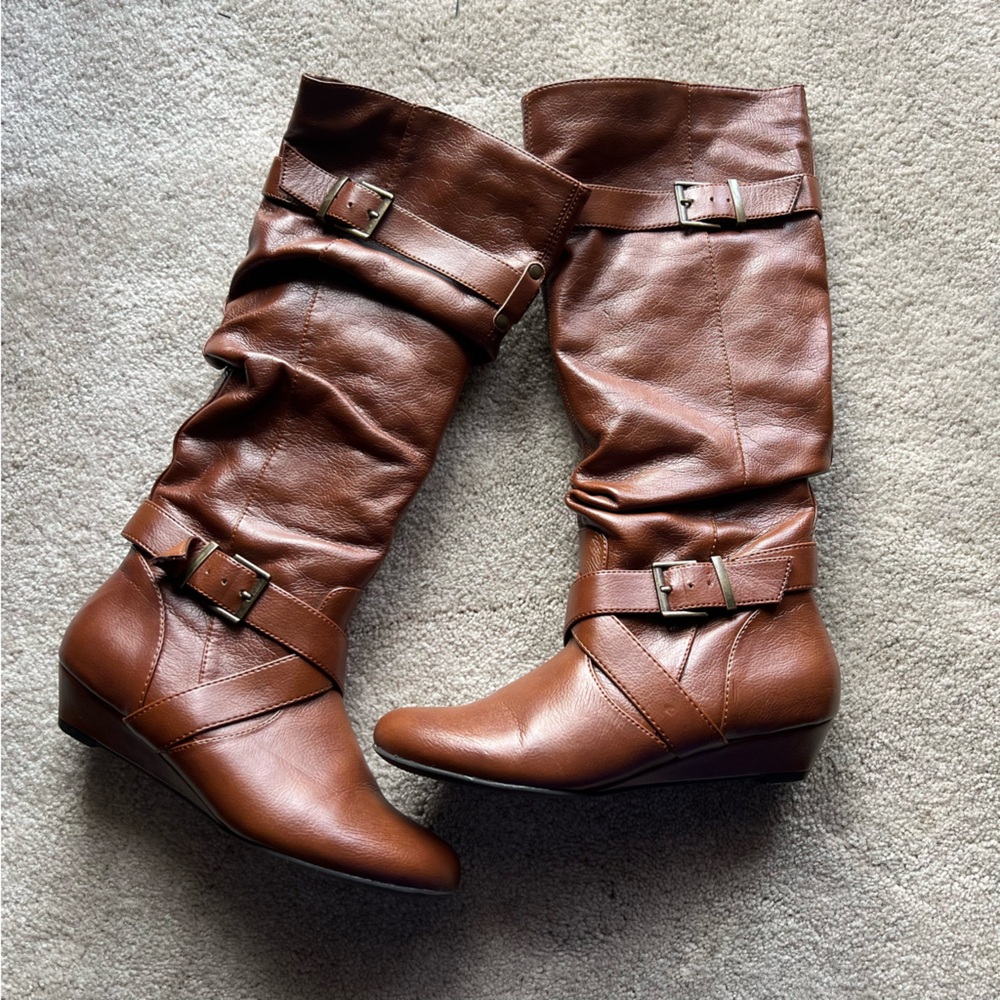 Brown Mid-Calf Women's Boots